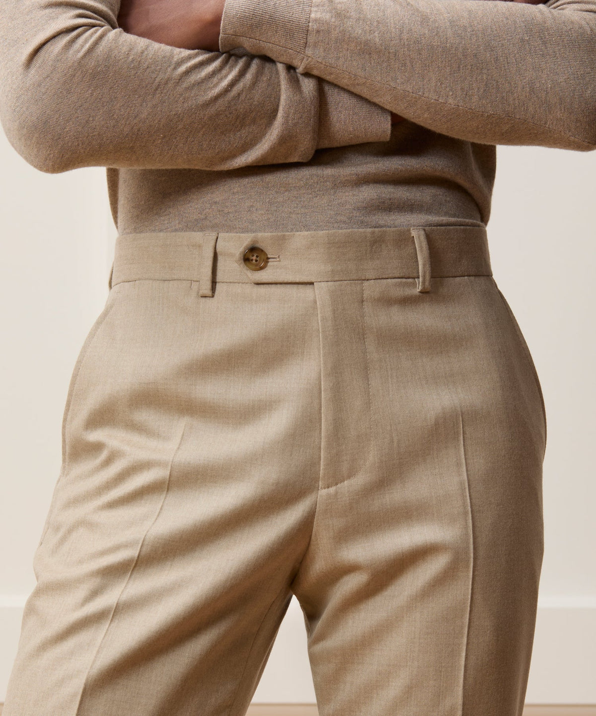 Todd Snyder Italian Flannel Sutton Trouser - Oatmeal