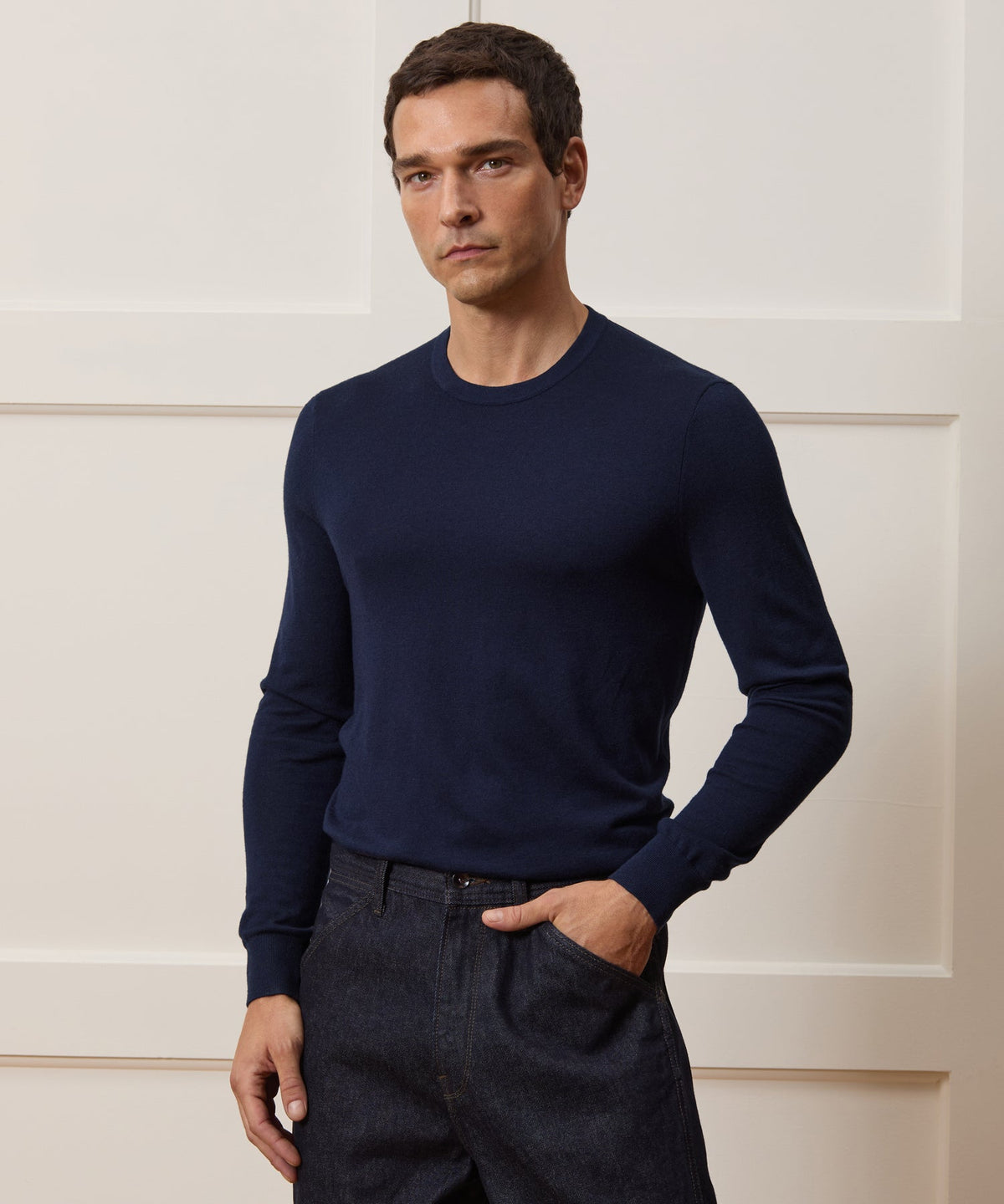 Todd Snyder Silk-Cashmere Crewneck Sweater - Navy