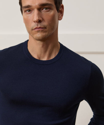 Todd Snyder Silk-Cashmere Crewneck Sweater - Navy