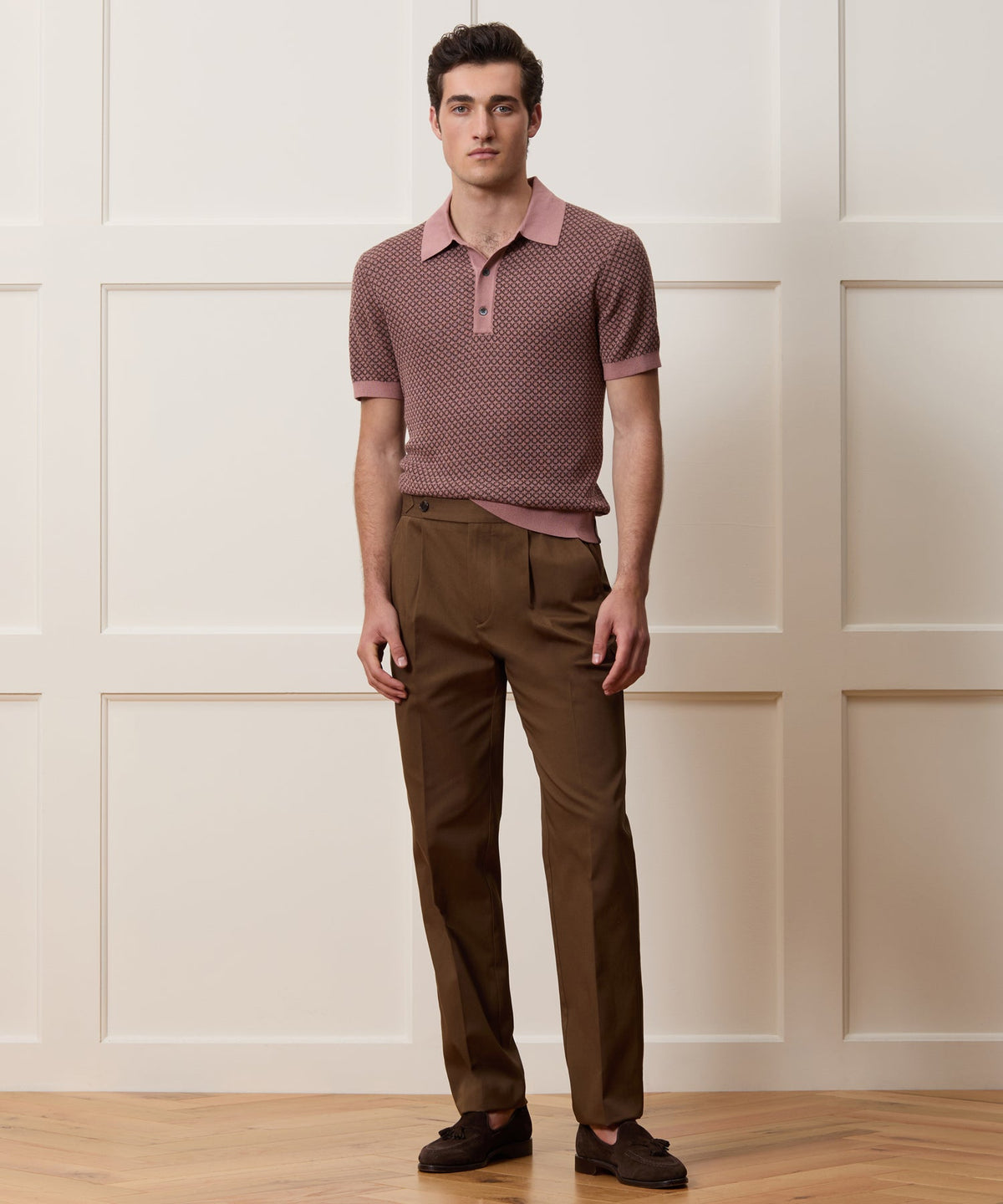 Todd Snyder Silk-Cotton Sweater Polo - Mauve