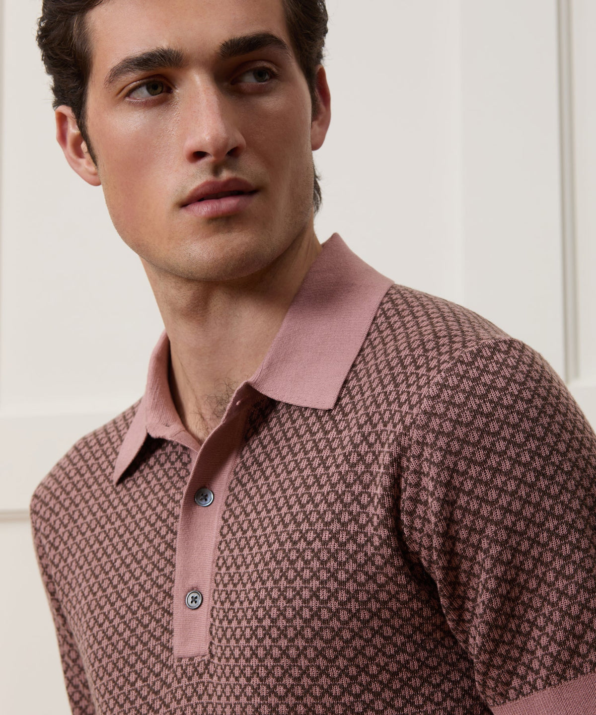 Todd Snyder Silk-Cotton Sweater Polo - Mauve