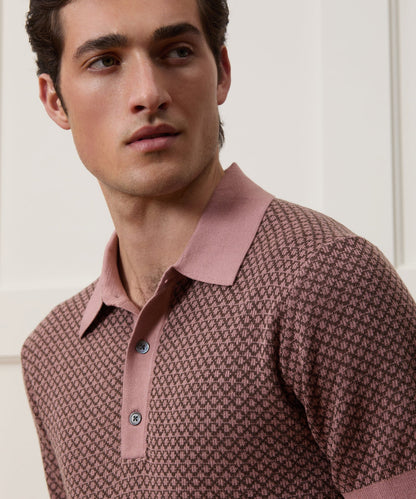 Todd Snyder Silk-Cotton Sweater Polo - Mauve
