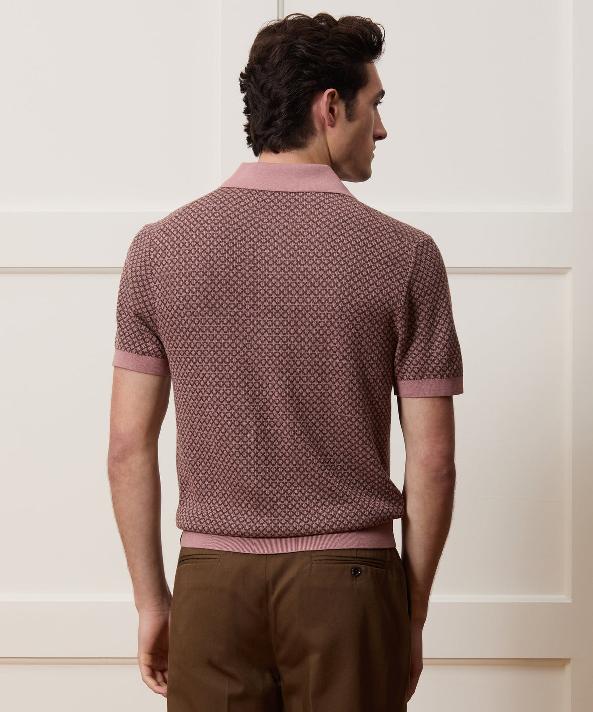 Todd Snyder Silk-Cotton Sweater Polo - Mauve