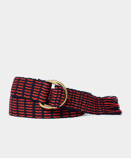 Todd Snyder Guanábana O-Ring Fabric Belt - Navy
