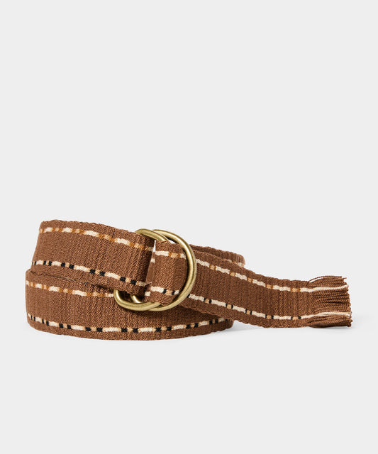 Todd Snyder Guanábana O-Ring Fabric Belt - Brown
