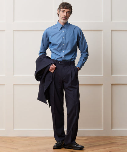Todd Snyder Hamilton + Todd Snyder Chambray Long Point Collar Dress Shirt - Light Indigo