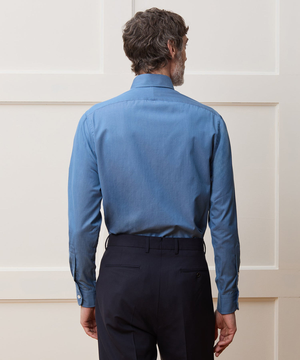 Todd Snyder Hamilton + Todd Snyder Chambray Long Point Collar Dress Shirt - Light Indigo