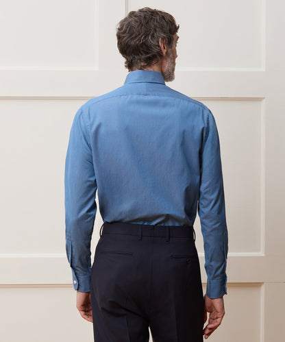 Todd Snyder Hamilton + Todd Snyder Chambray Long Point Collar Dress Shirt - Light Indigo