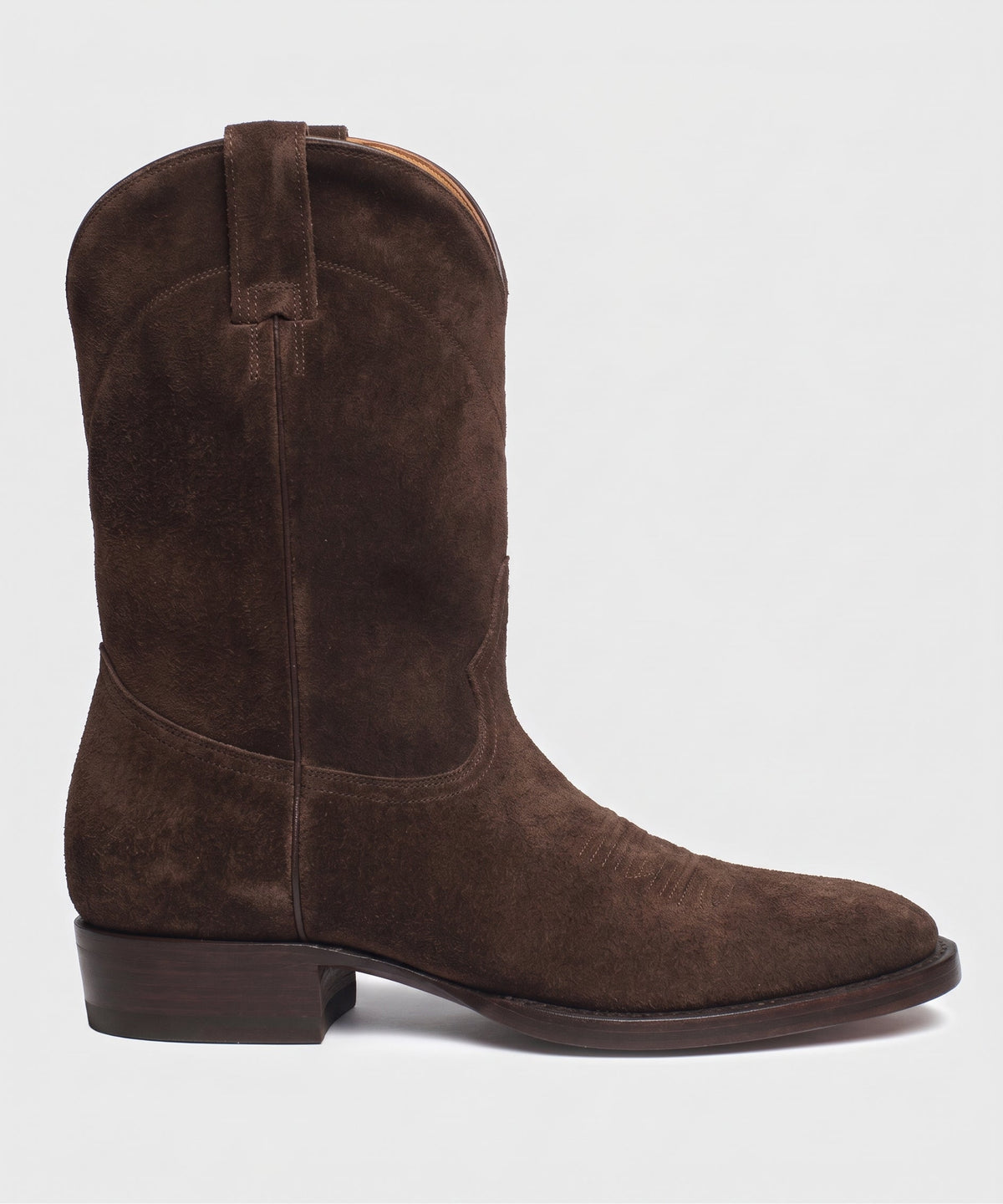 Todd Snyder Yuketen Suede Ranchero Boots - Dark Brown