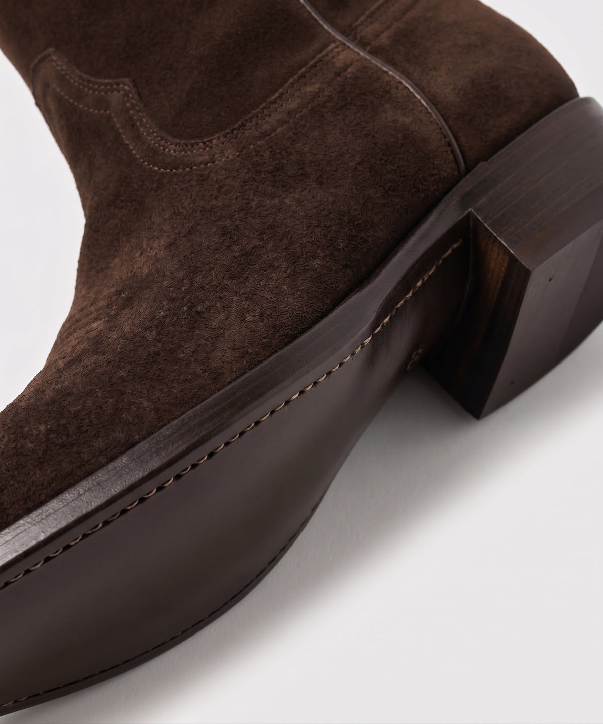 Todd Snyder Yuketen Suede Ranchero Boots - Dark Brown