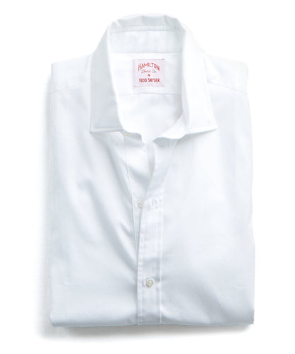 Todd Snyder Hamilton + Todd Snyder Tuxedo Shirt with French Cuff - White