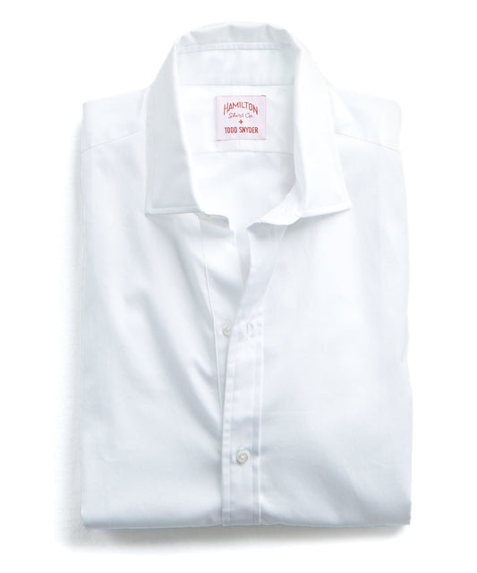 Todd Snyder Hamilton + Todd Snyder Tuxedo Shirt with French Cuff - White