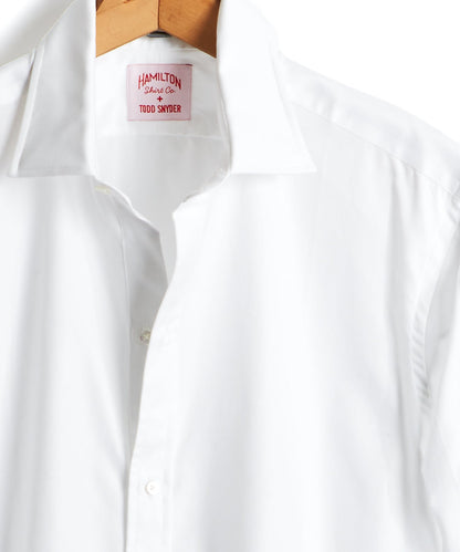 Todd Snyder Hamilton + Todd Snyder Tuxedo Shirt with French Cuff - White
