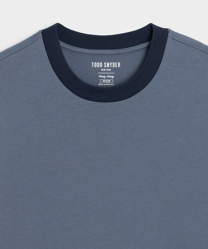 Todd Snyder Boxy Jersey Ringer Tee - Deep Springs