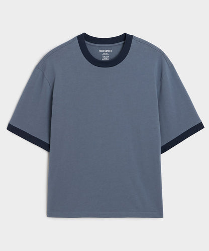 Todd Snyder Boxy Jersey Ringer Tee - Deep Springs