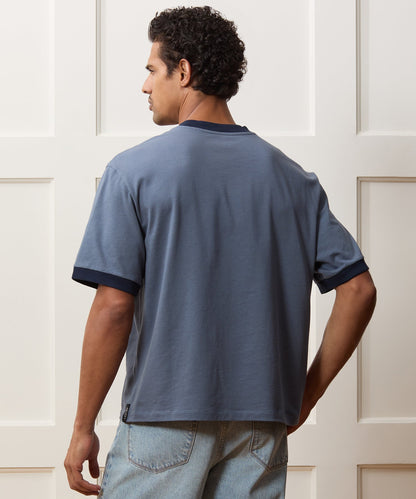 Todd Snyder Boxy Jersey Ringer Tee - Deep Springs