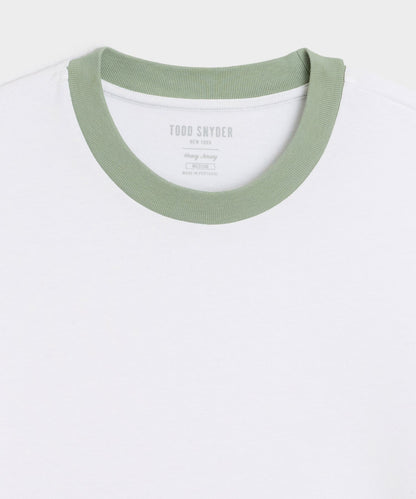 Todd Snyder Boxy Jersey Ringer Tee - Simply White