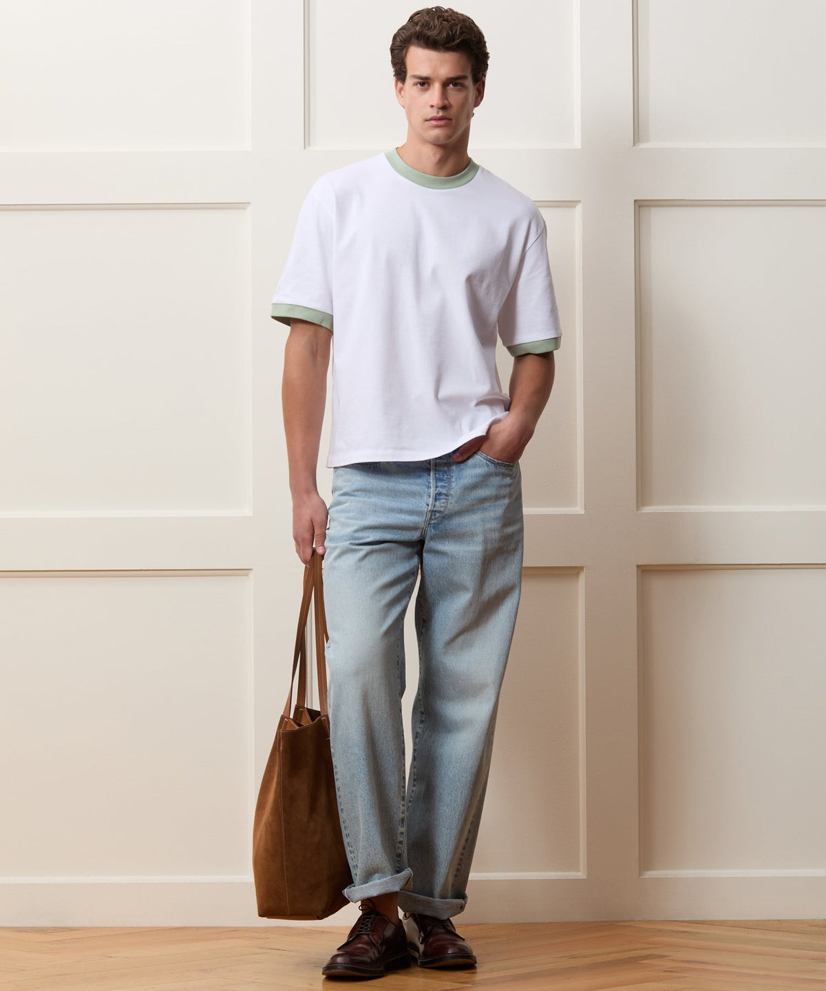 Todd Snyder Boxy Jersey Ringer Tee - Simply White