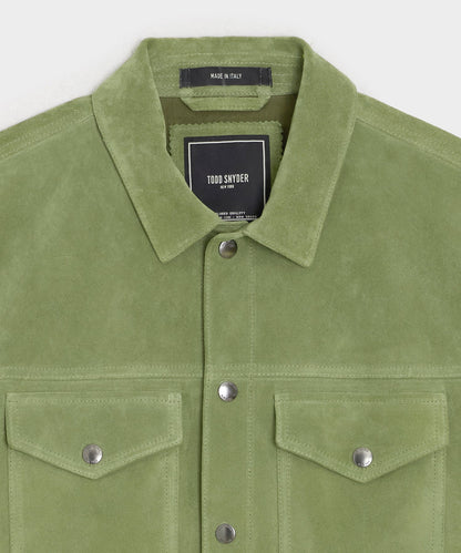 Todd Snyder Italian Suede Dylan Jacket - Desert Sage