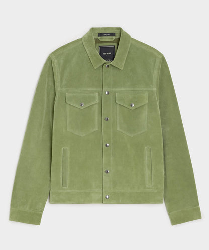 Todd Snyder Italian Suede Dylan Jacket - Desert Sage