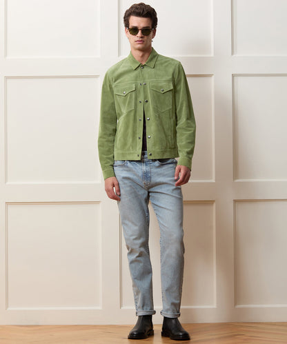 Todd Snyder Italian Suede Dylan Jacket - Desert Sage