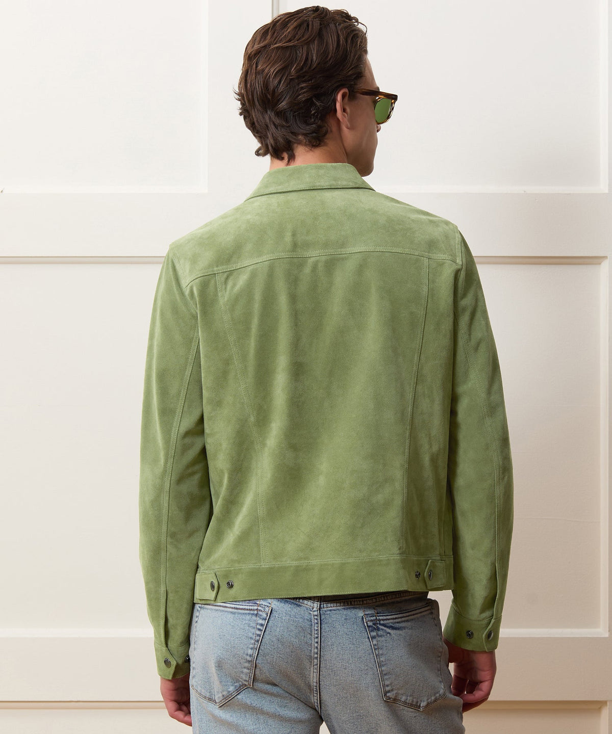 Todd Snyder Italian Suede Dylan Jacket - Desert Sage