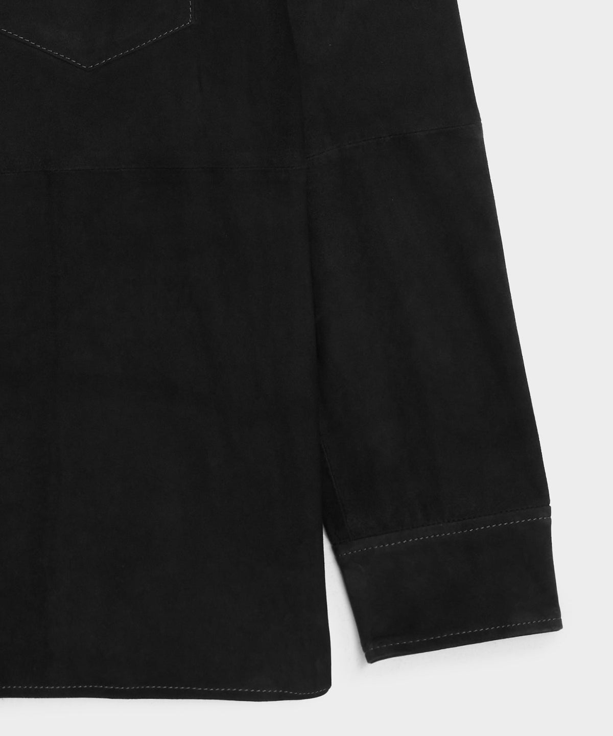 Todd Snyder Italian Suede Western Shirt Jacket - Black