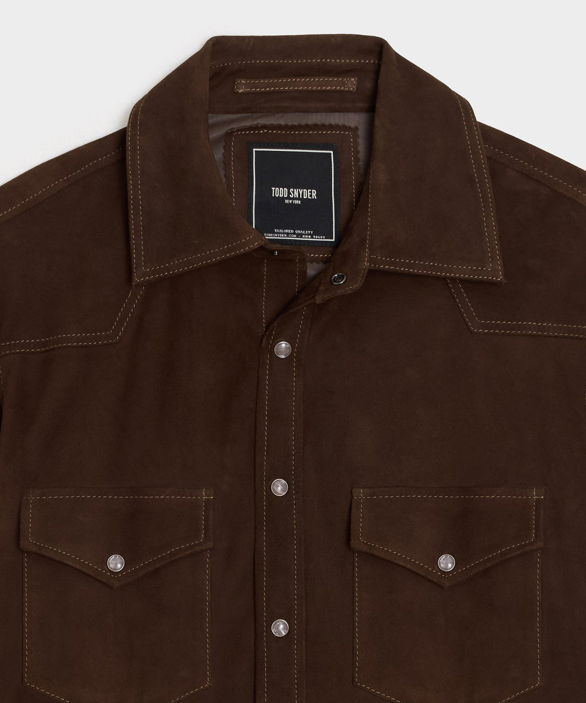 Todd Snyder Italian Suede Western Shirt Jacket - Brown
