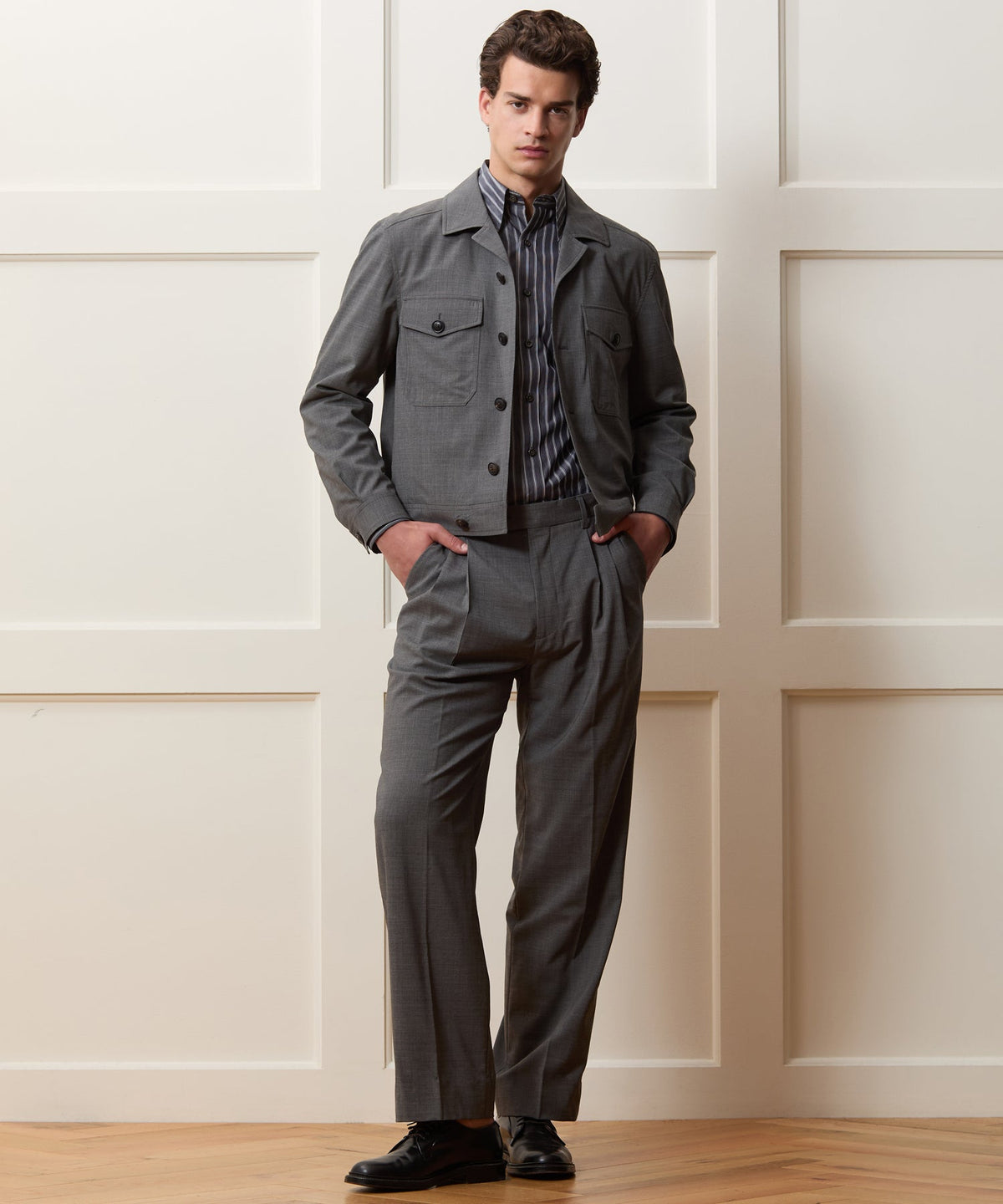 Todd Snyder Tropical Wool Eisenhower Jacket - Charcoal