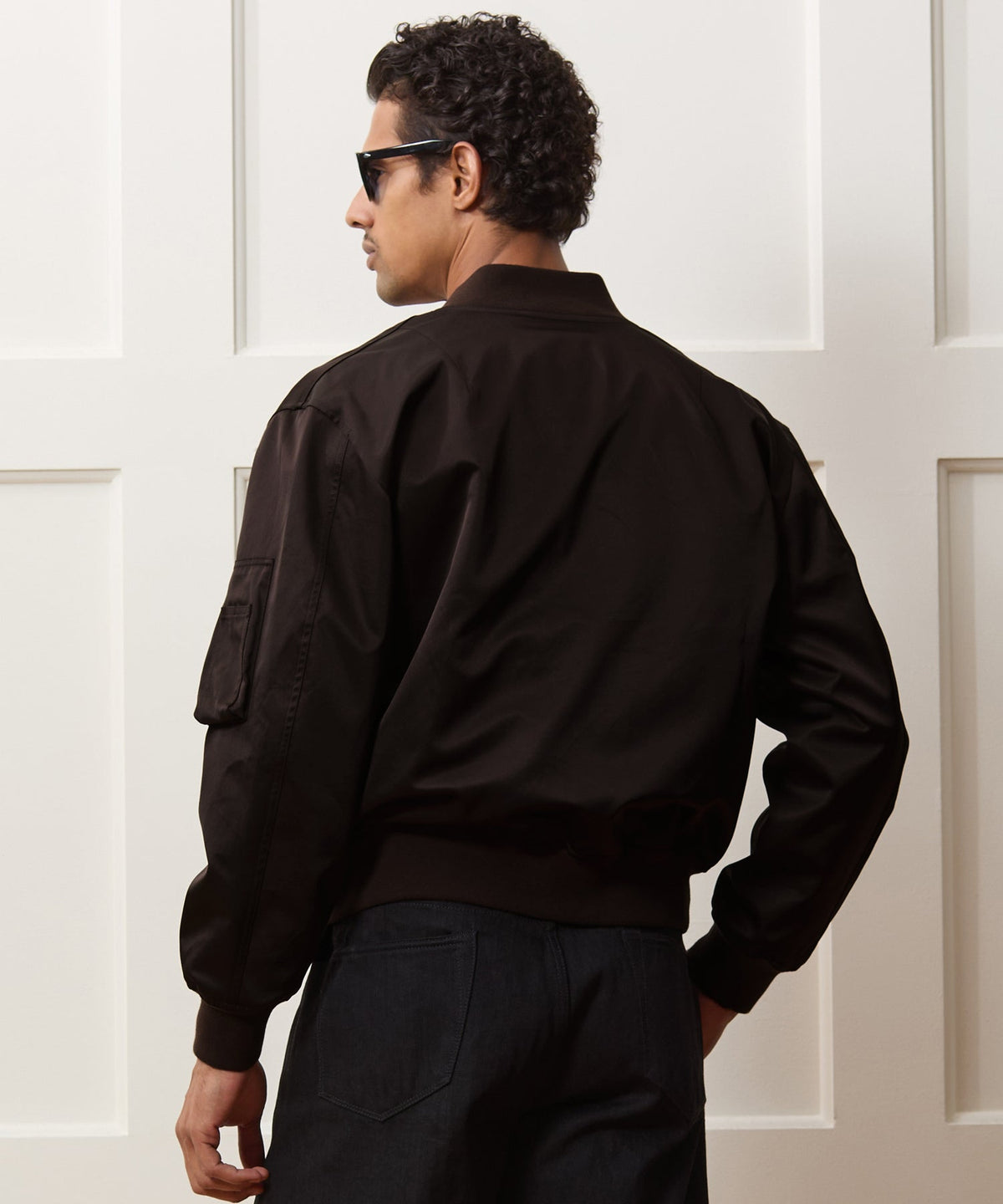 Todd Snyder Satin Flight Jacket - Burgundy