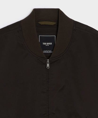 Todd Snyder Satin Flight Jacket - Burgundy
