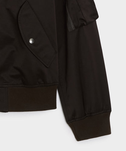 Todd Snyder Satin Flight Jacket - Burgundy