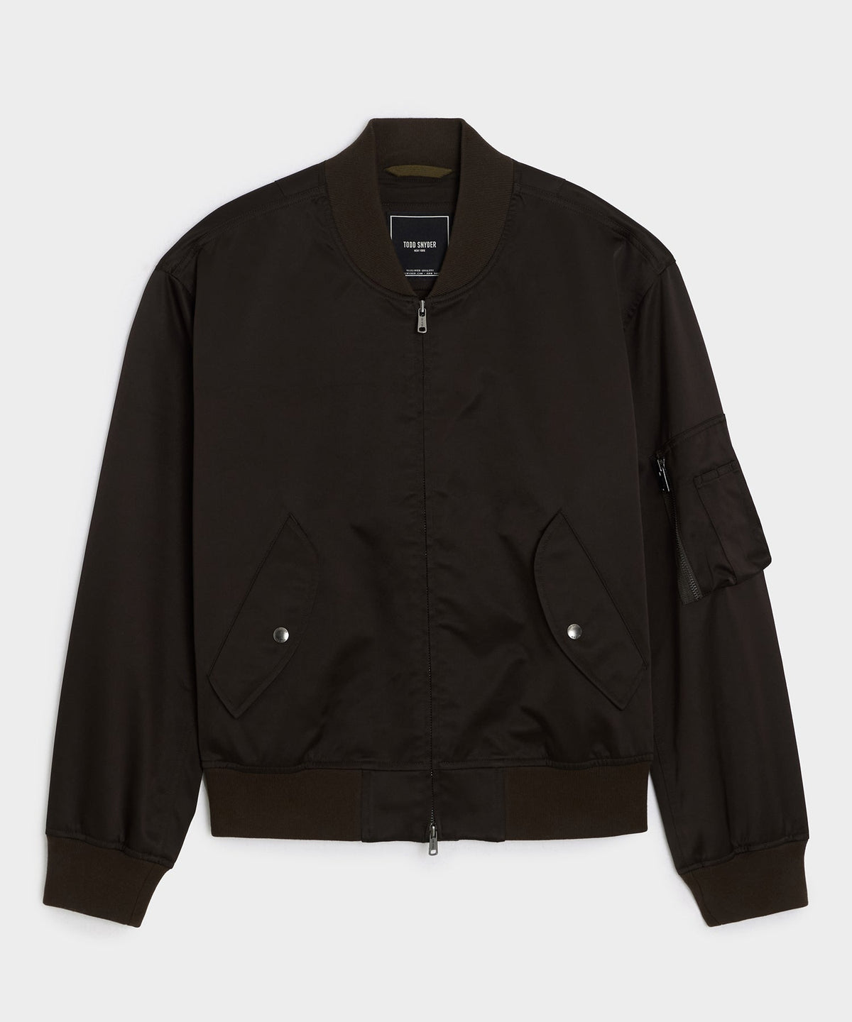 Todd Snyder Satin Flight Jacket - Burgundy