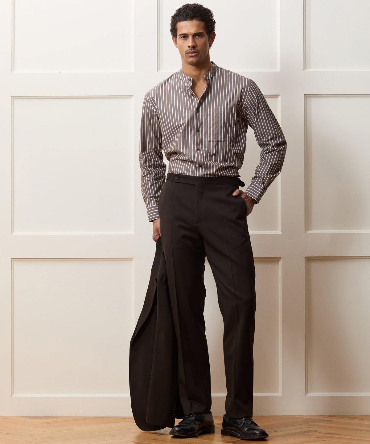 Todd Snyder Italian Gabardine Side Tab Trouser - Caviar