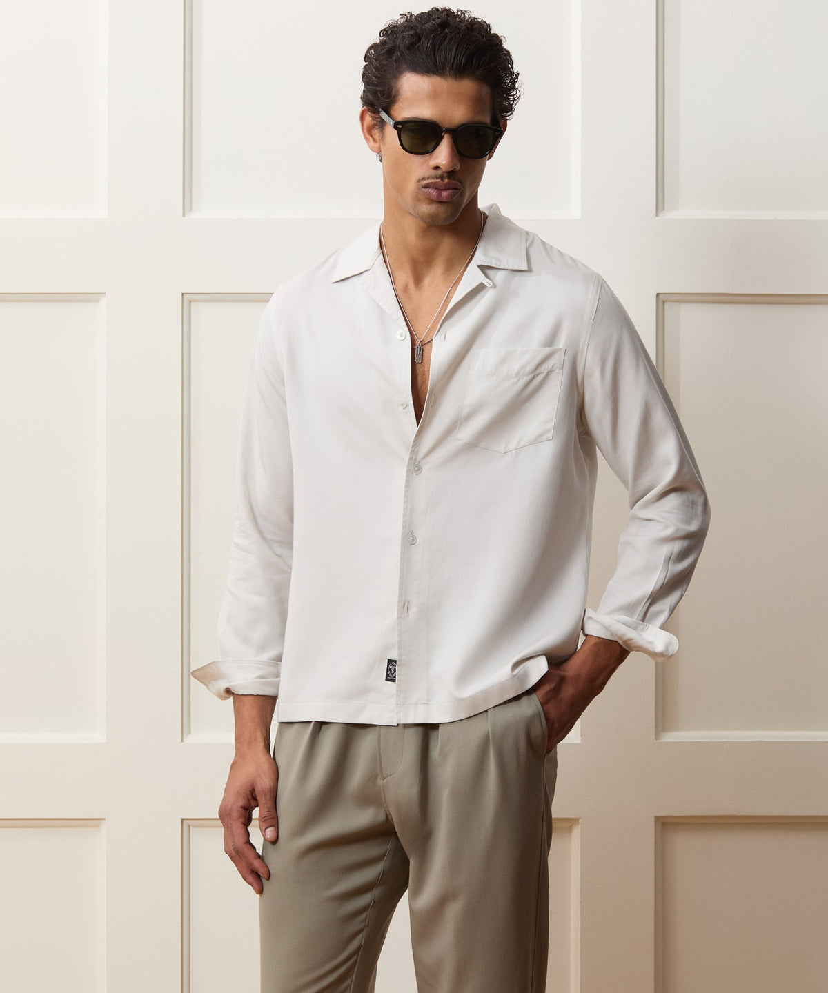 Todd Snyder Sueded Tencel Hollywood Shirt - Cream