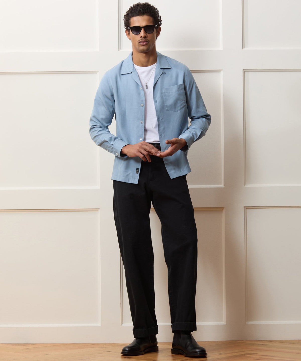 Todd Snyder Sueded Tencel Hollywood Shirt - Light Blue