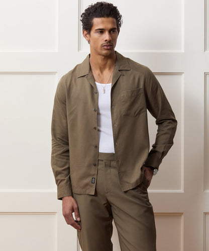Todd Snyder Sueded Tencel Hollywood Shirt - Taupe