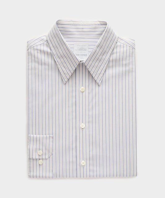 Todd Snyder Poplin Long Point Collar Dress Shirt - Blue