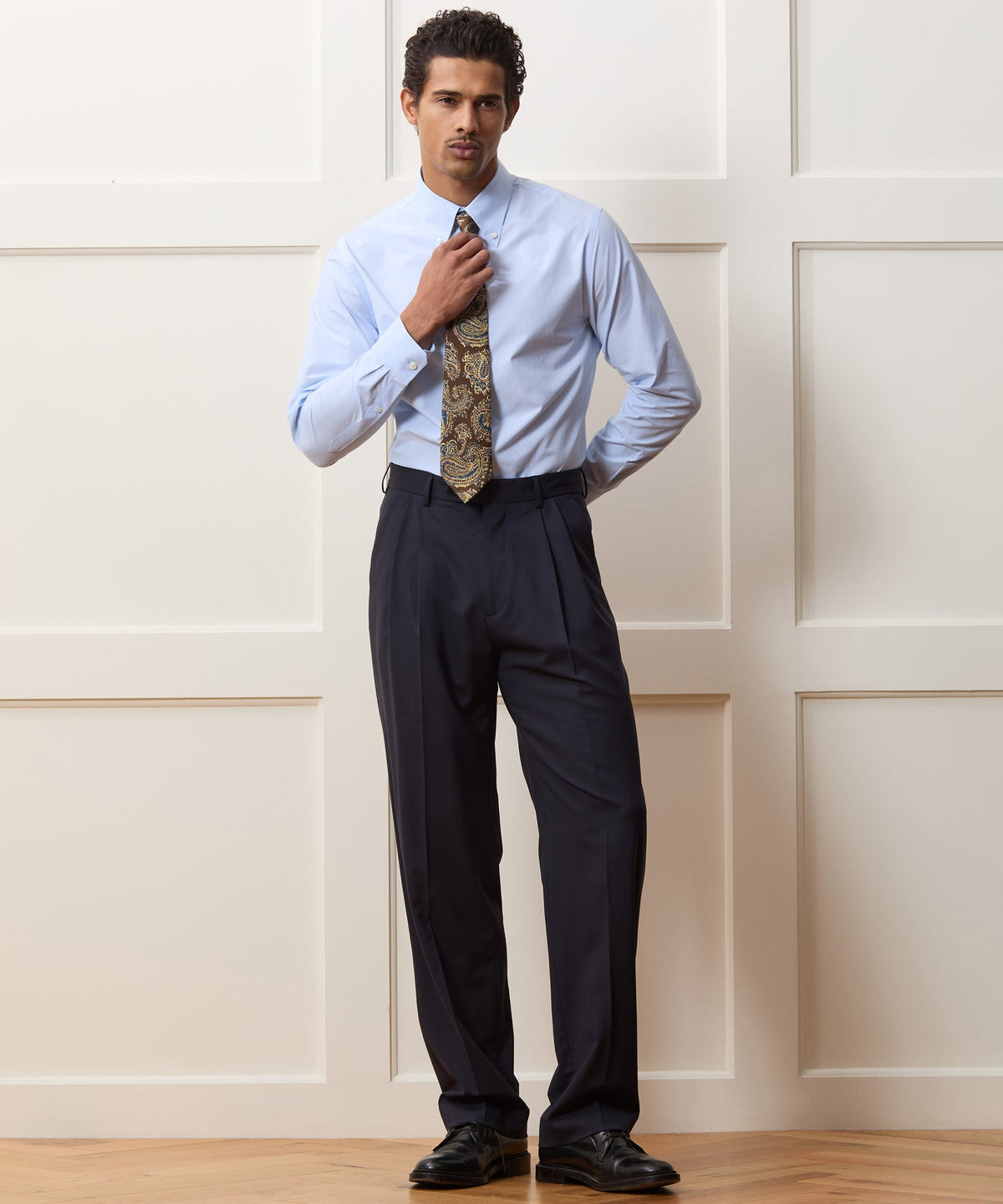Todd Snyder Cotton Twill Button-Down Dress Shirt - Blue