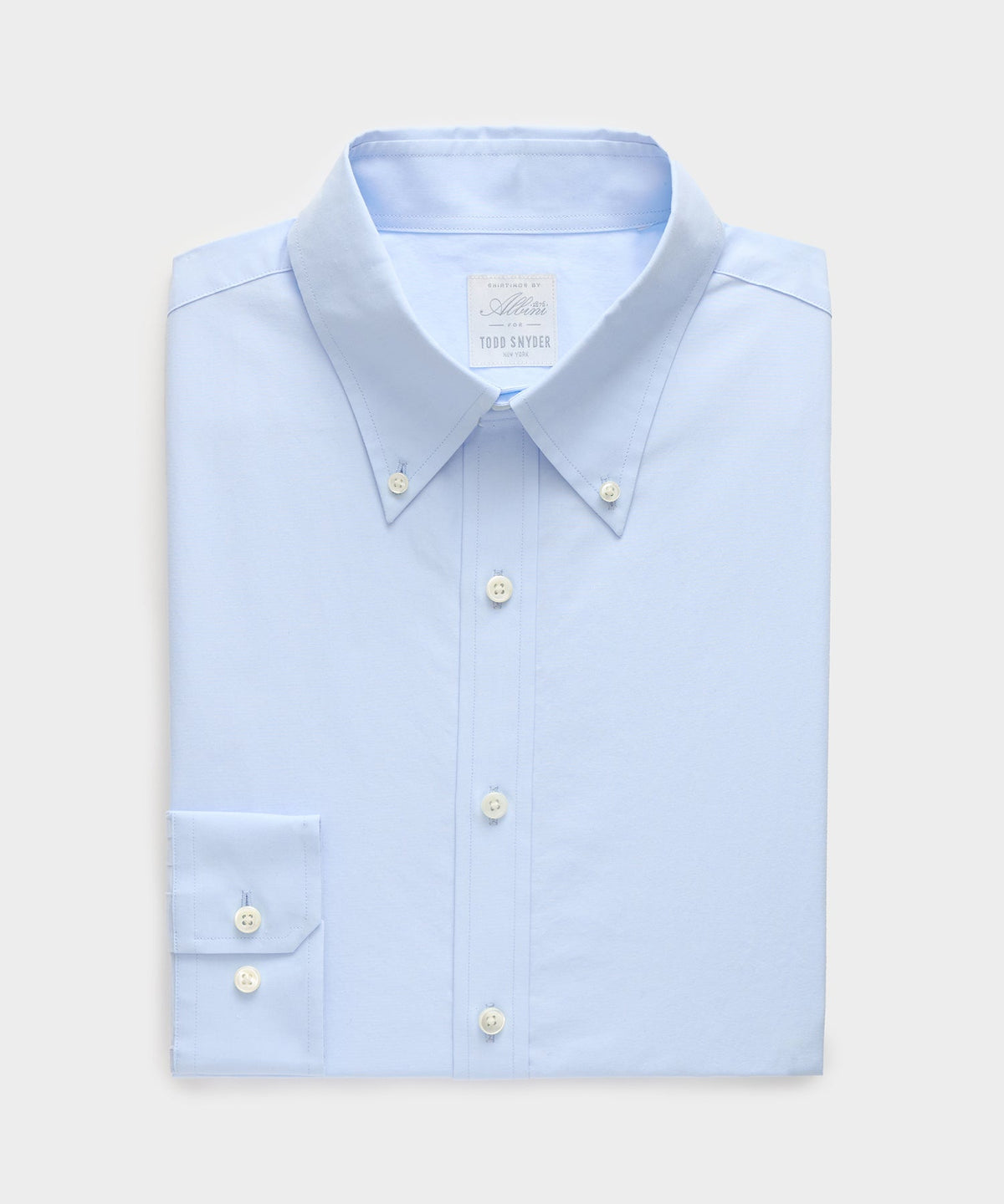 Todd Snyder Cotton Twill Button-Down Dress Shirt - Blue