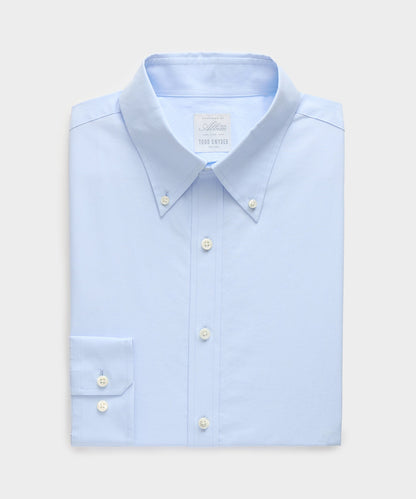Todd Snyder Cotton Twill Button-Down Dress Shirt - Blue