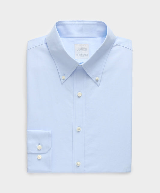 Todd Snyder Cotton Twill Button-Down Dress Shirt - Blue