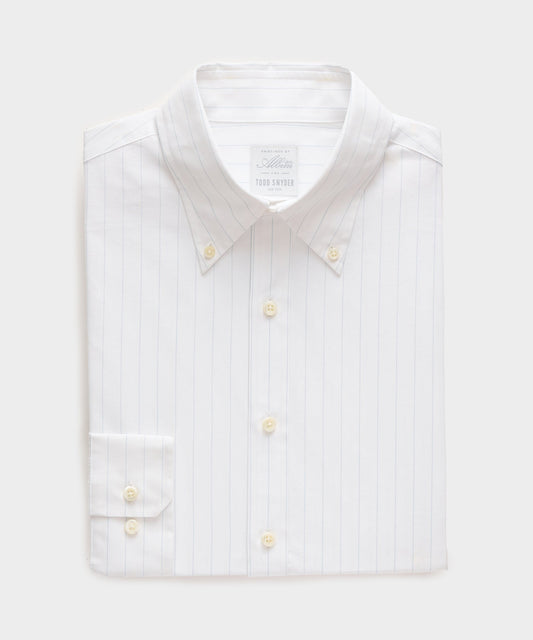 Todd Snyder Cotton Twill Button-Down Dress Shirt - White