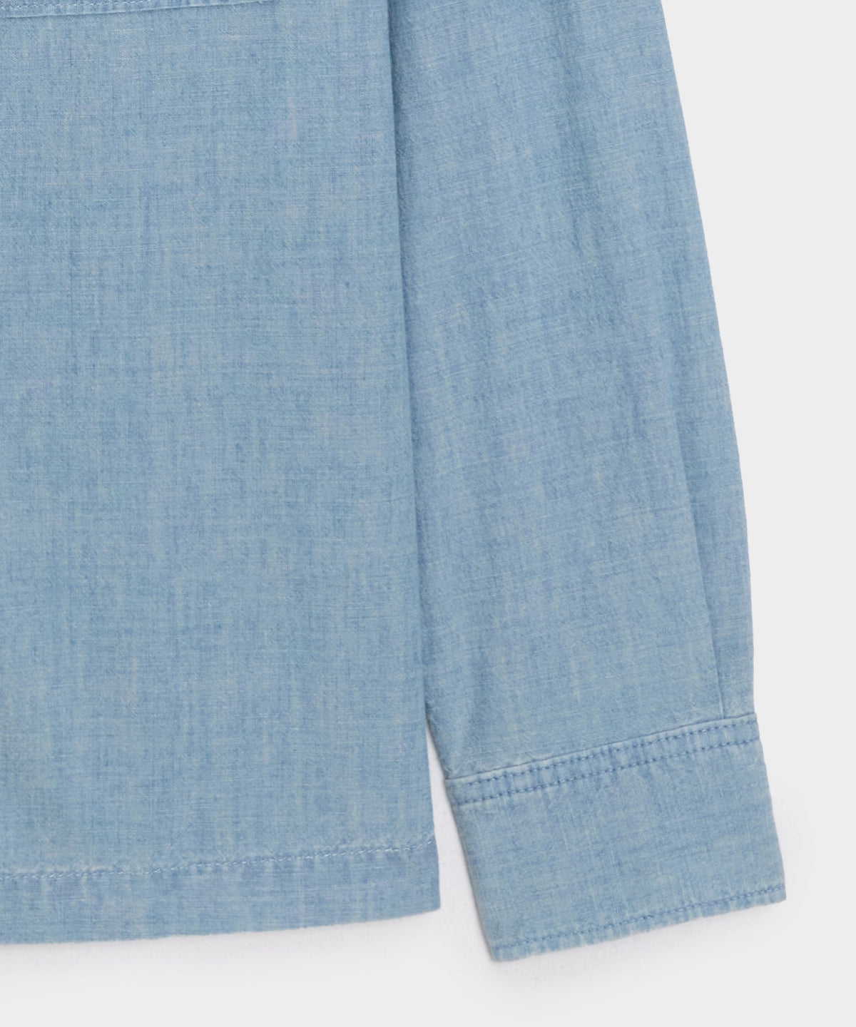 Todd Snyder Chambray Mechanic Shirt - Bleached Indigo