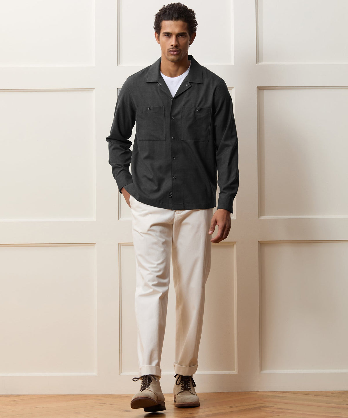 Todd Snyder Merino Mechanic Shirt - Charcoal