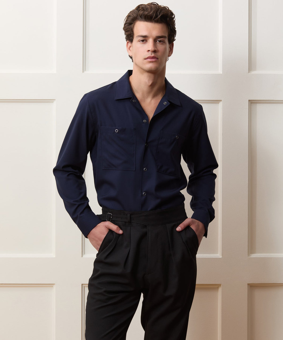 Todd Snyder Merino Mechanic Shirt - Navy