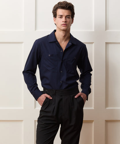 Todd Snyder Merino Mechanic Shirt - Navy