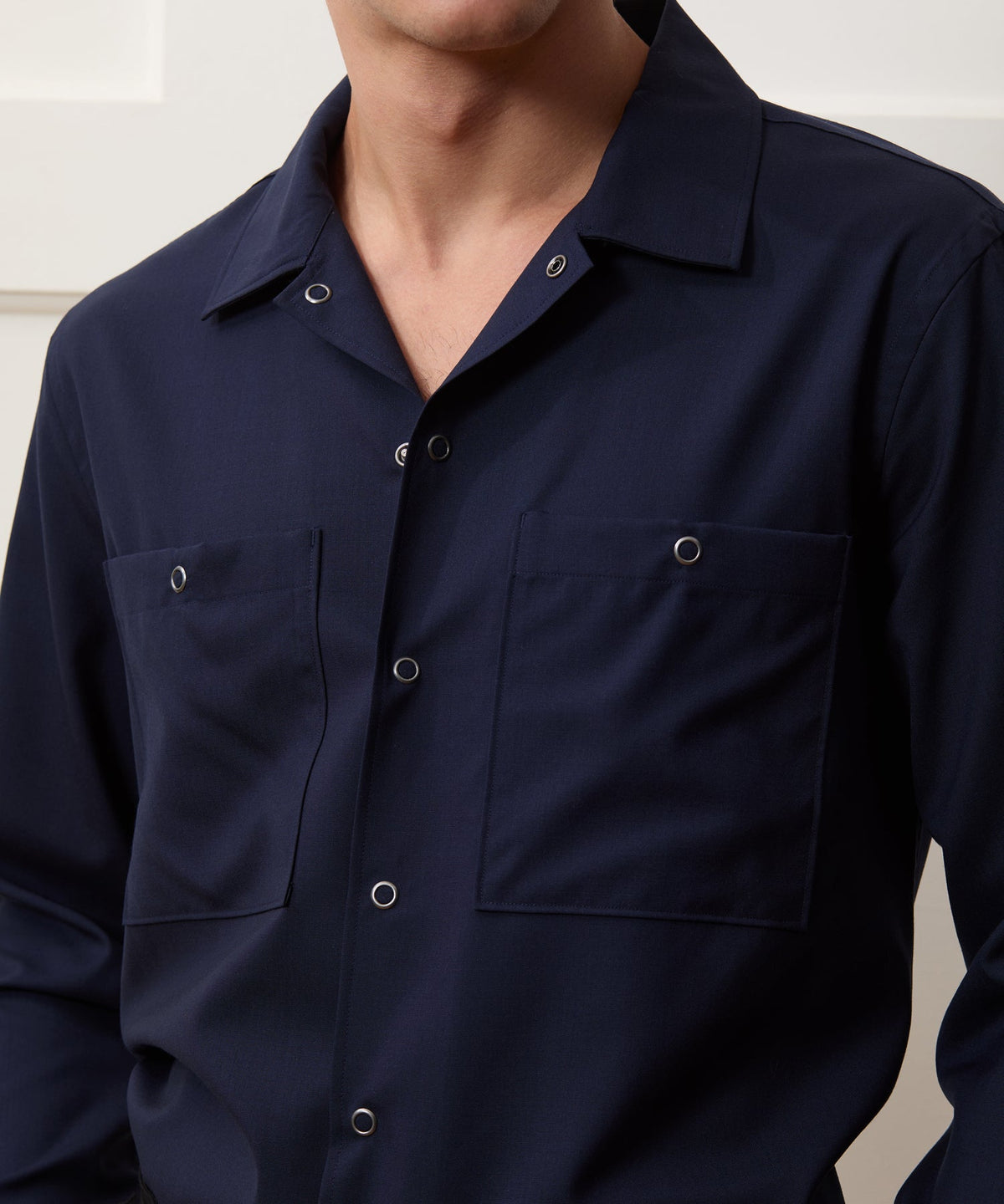 Todd Snyder Merino Mechanic Shirt - Navy