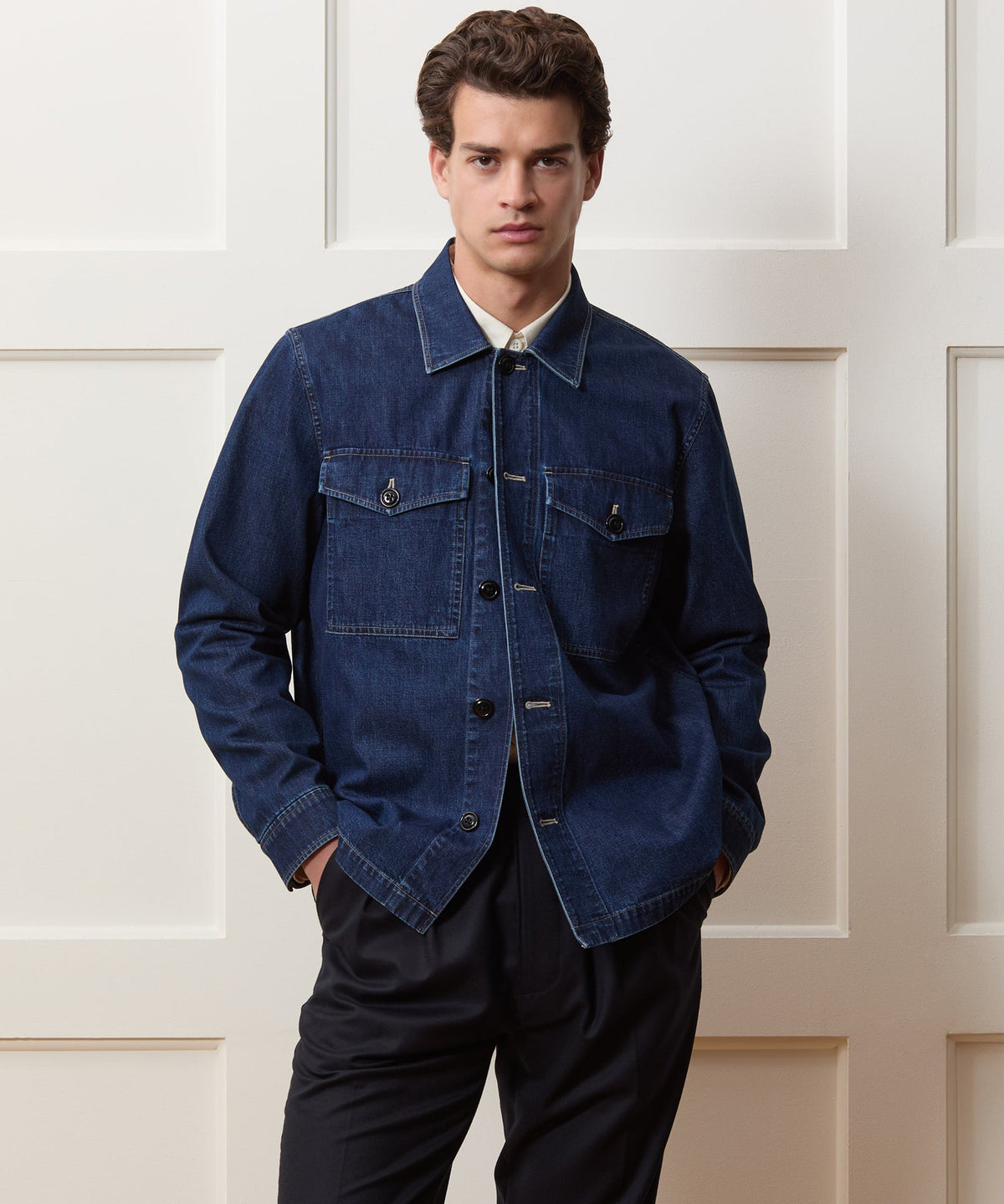 Todd Snyder Denim Military Overshirt - Indigo