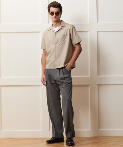 Todd Snyder Lightweight Merino Capri Shirt - Heather Taupe